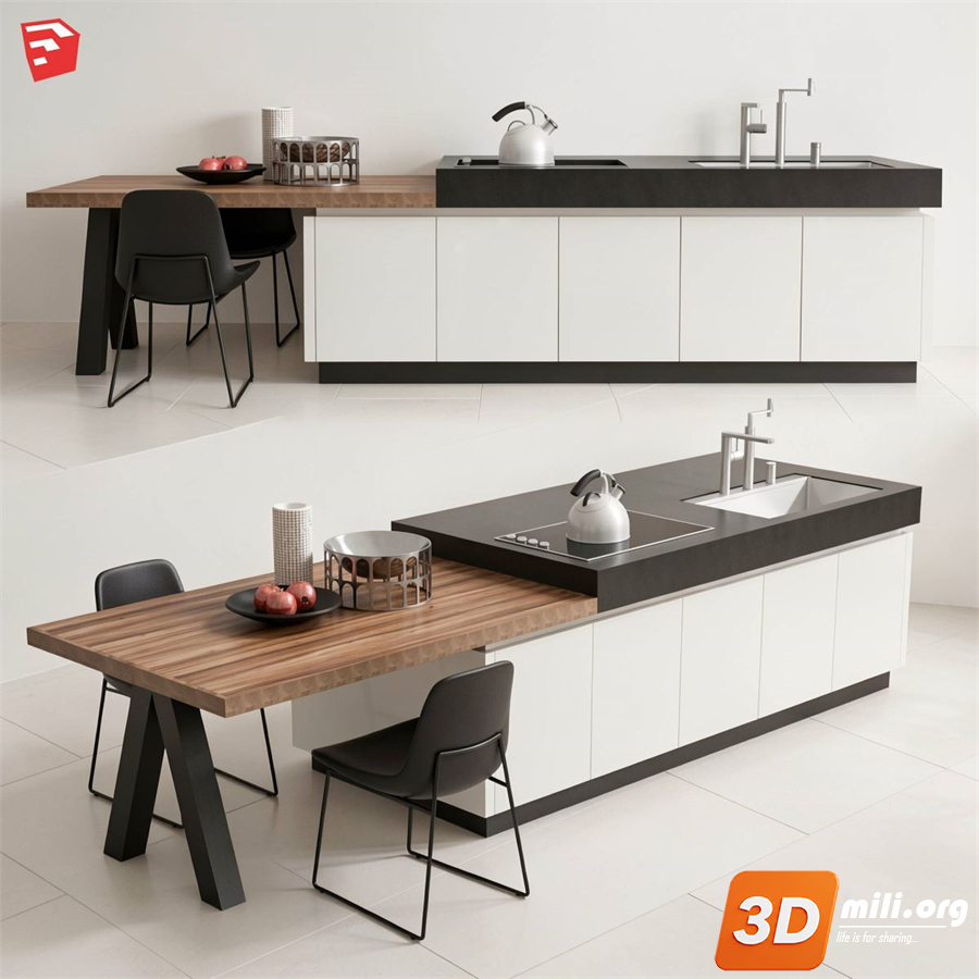 Dining Table Set Skp Files